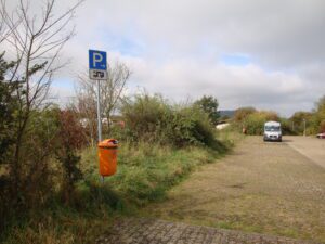 Wohnmobilstellplatz in den Fliesen