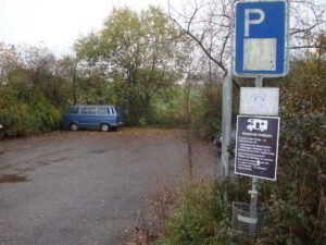 Wohnmobilstellplatz auf dem Wanderparkplatz Heiligental