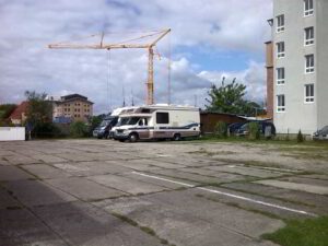 Wohnmobilstellplatz am Museumshafen in Greifswald