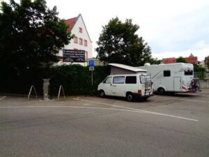 Wohnmobilstellplatz an der Stadthalle in Riedlingen