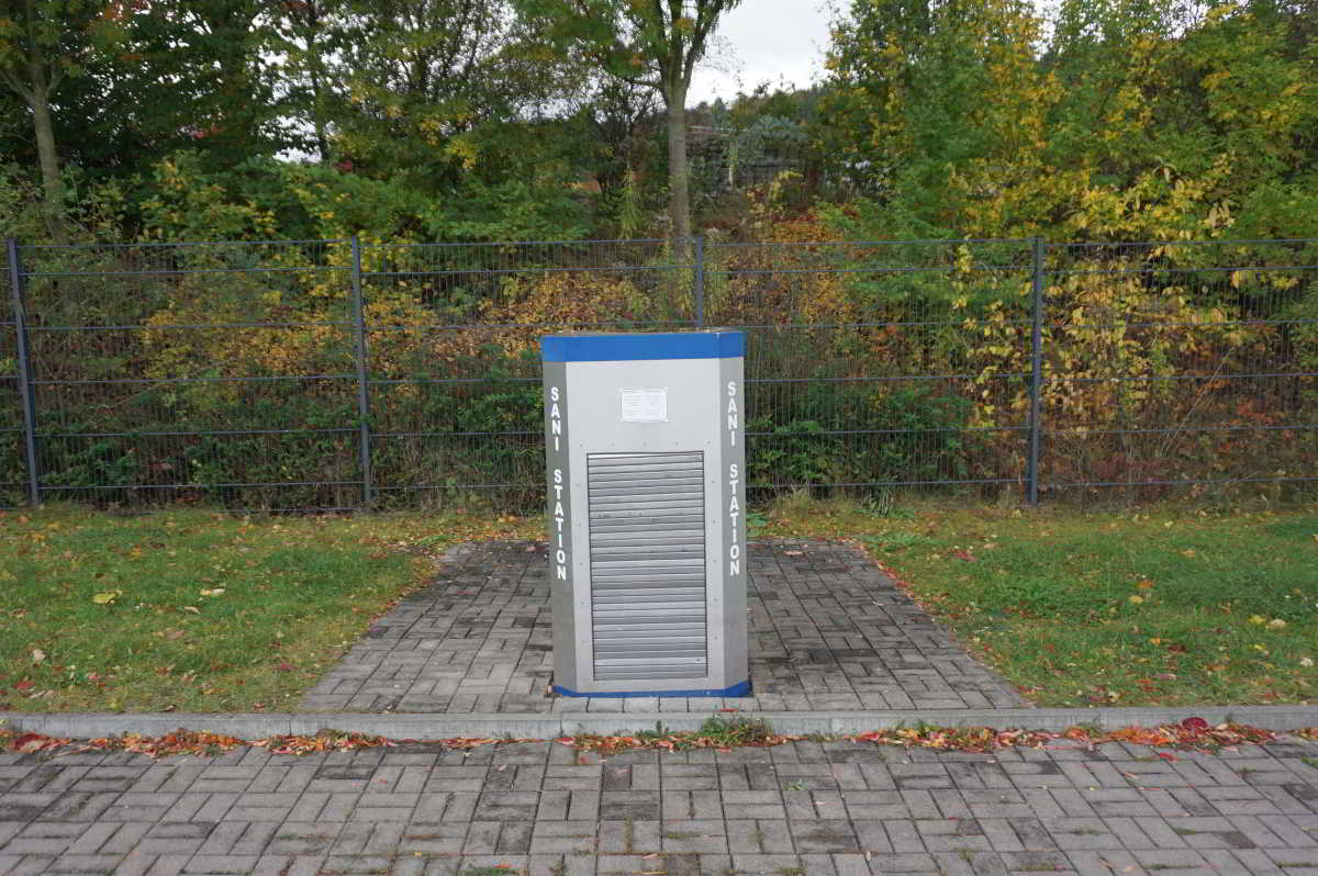 Wohnmobilstellplatz am Freizeitbad ­Saalemaxx
