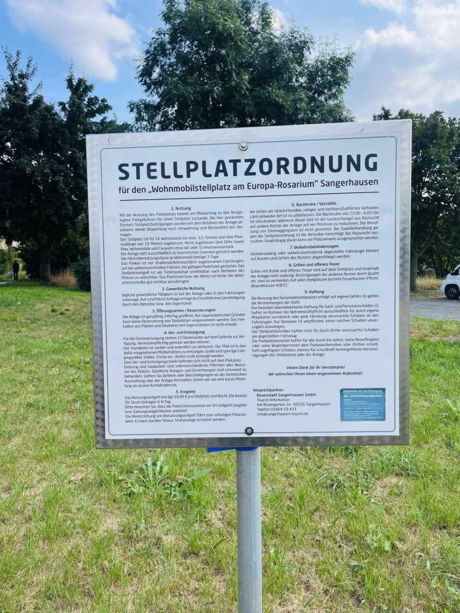 Wohnmobilstellplatz an der Probstmühle in Sangerhausen