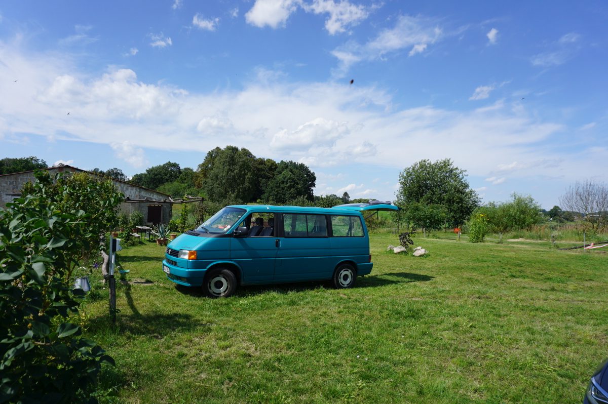 Wohnmobilstellplatz auf dem Ökohof Engler