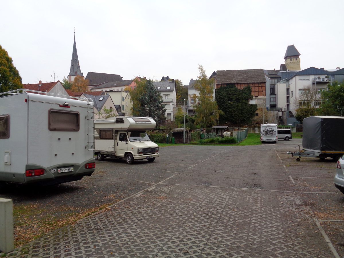 Wohnmobilstellplatz auf dem P1 in Bad Camberg