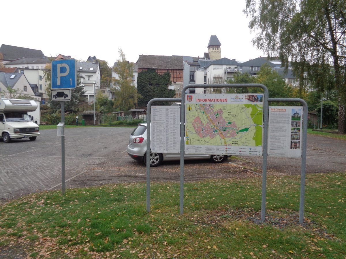 Wohnmobilstellplatz auf dem P1 in Bad Camberg