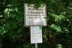 Wohnmobilstellplatz im Stadtpark
