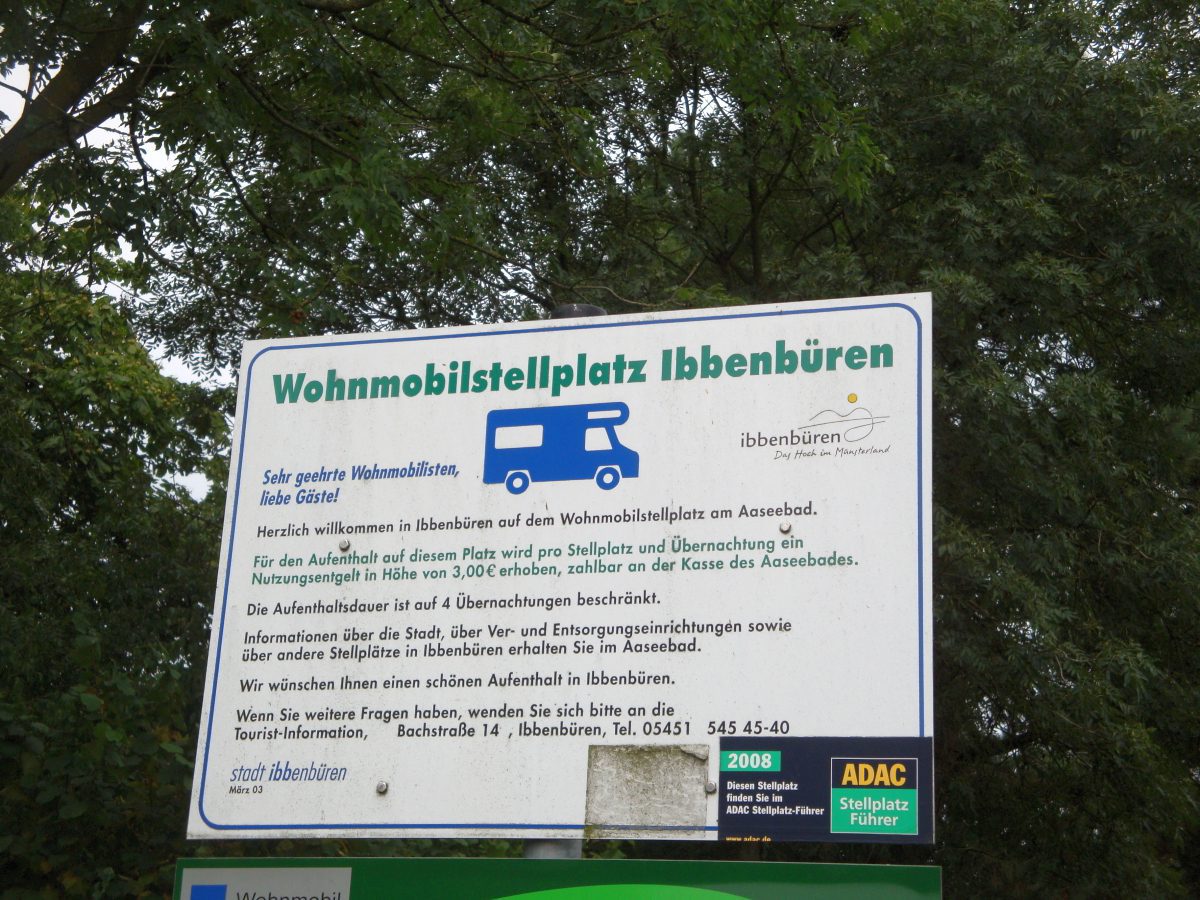 Wohnmobilstellplatz am Aaseebad Ibbenbüren