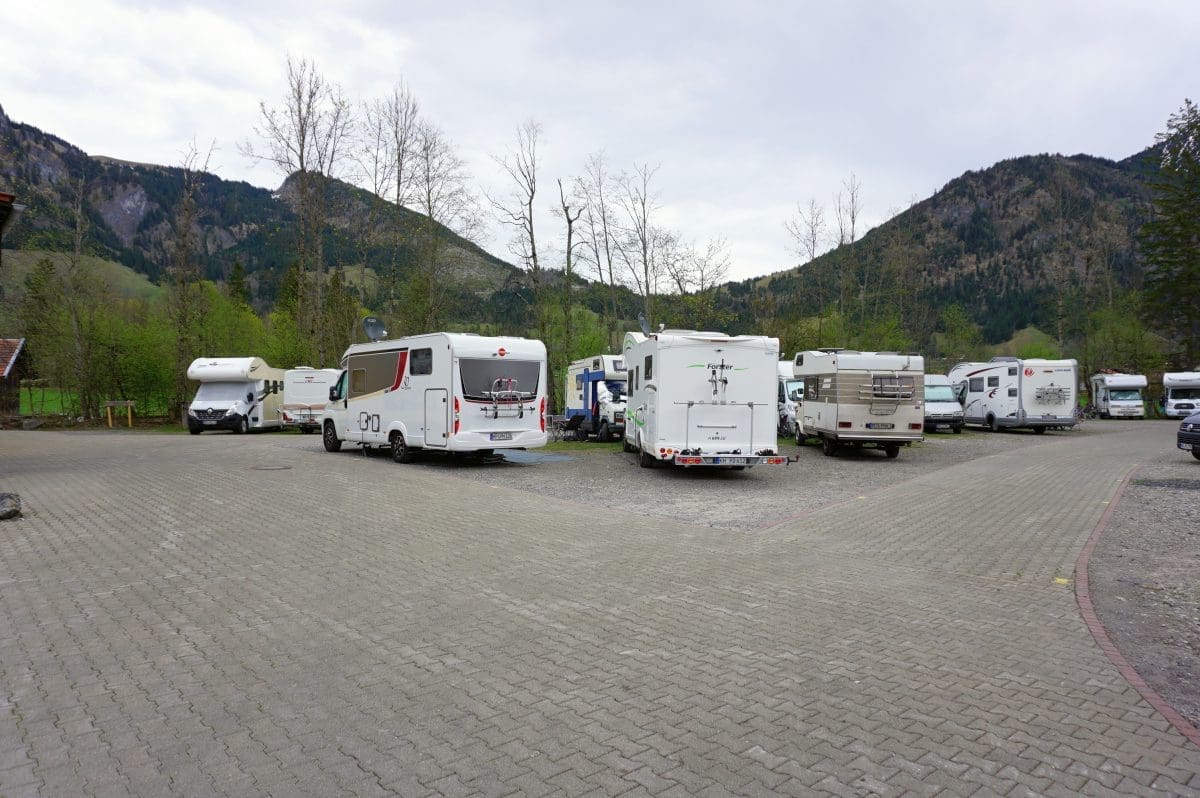 Wohnmobilstellplatz am Hotel Wiesengrund in Bad Hindelang