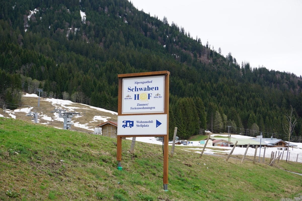 Wohnmobilstellplatz am Gasthof Schwabenhof in Balderschwang