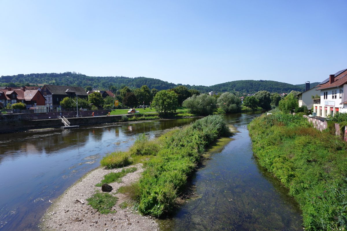 Blick von der Werrabrücke in Witzenhausen