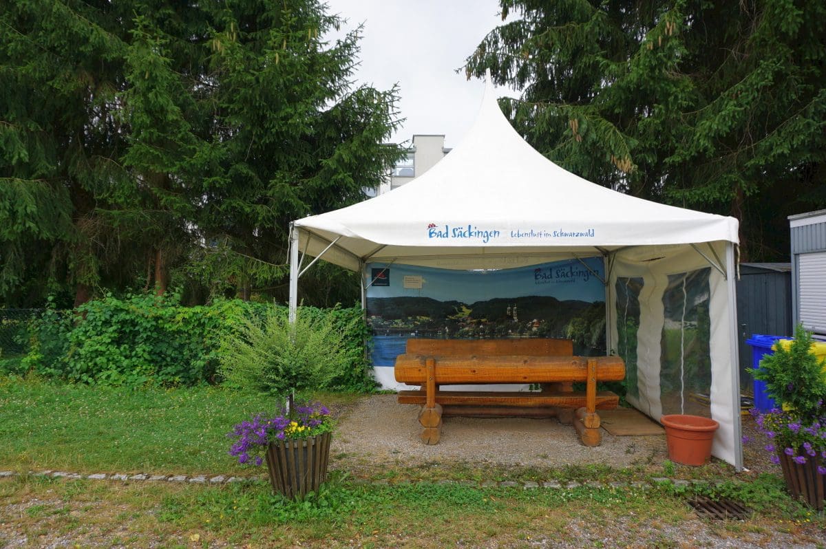 Wohnmobilstellplatz am Rheinufer in Bad Säckingen