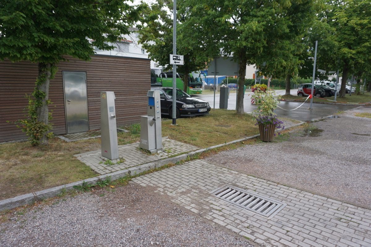 Wohnmobilstellplatz am Rheinufer in Bad Säckingen