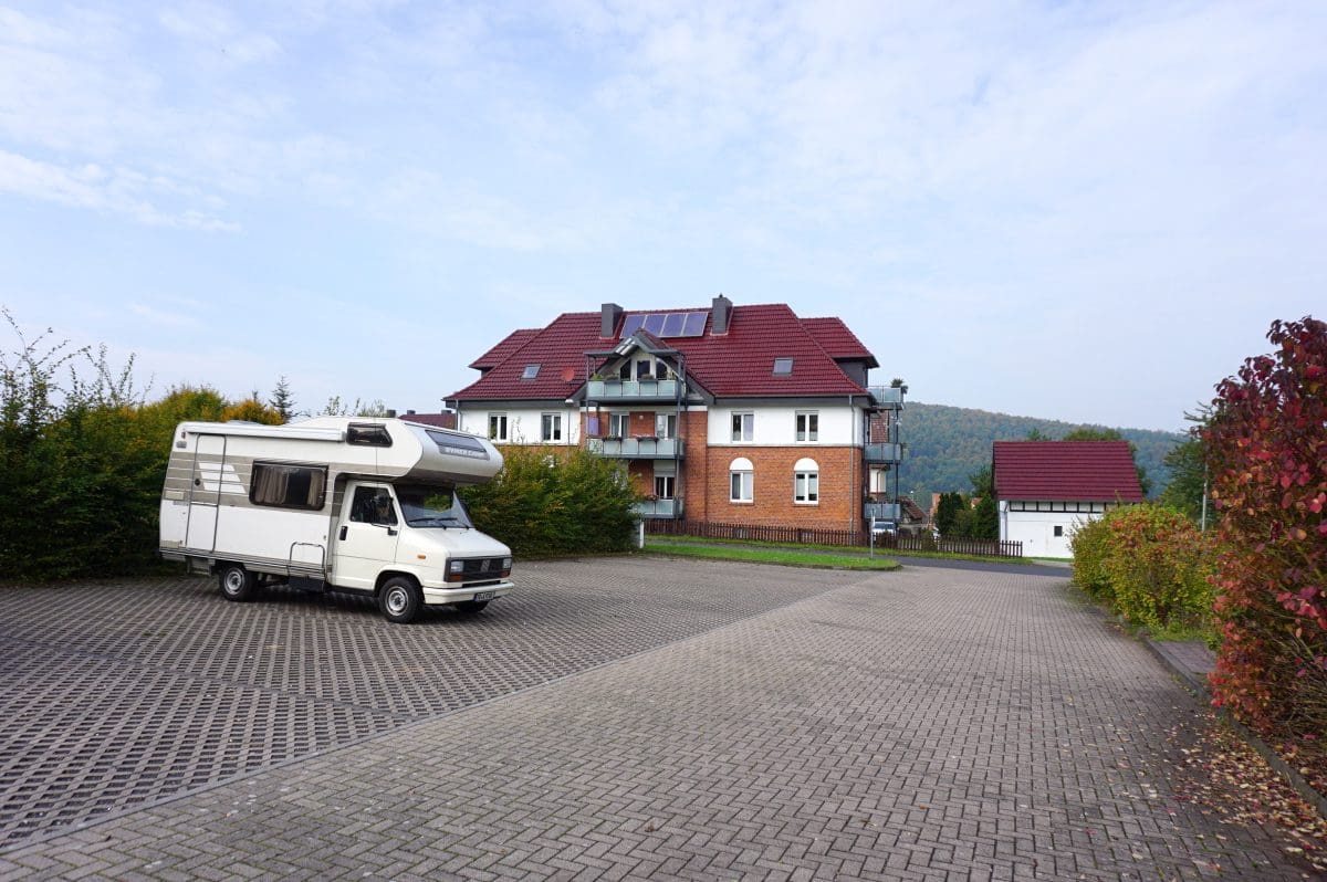 Wohnmobilstellplatz an der Wanderherberge Dorndorf