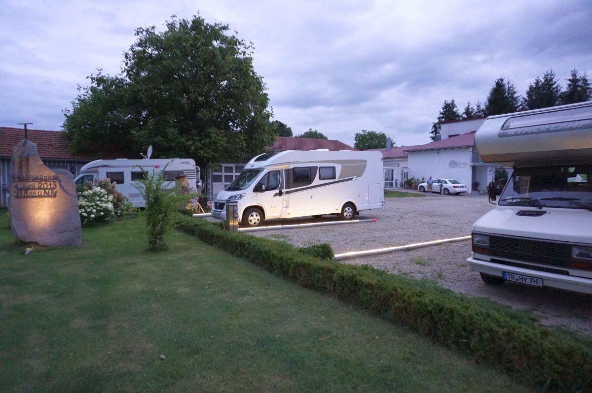 Wohnmobilstellplatz an der Pension Haus Anja