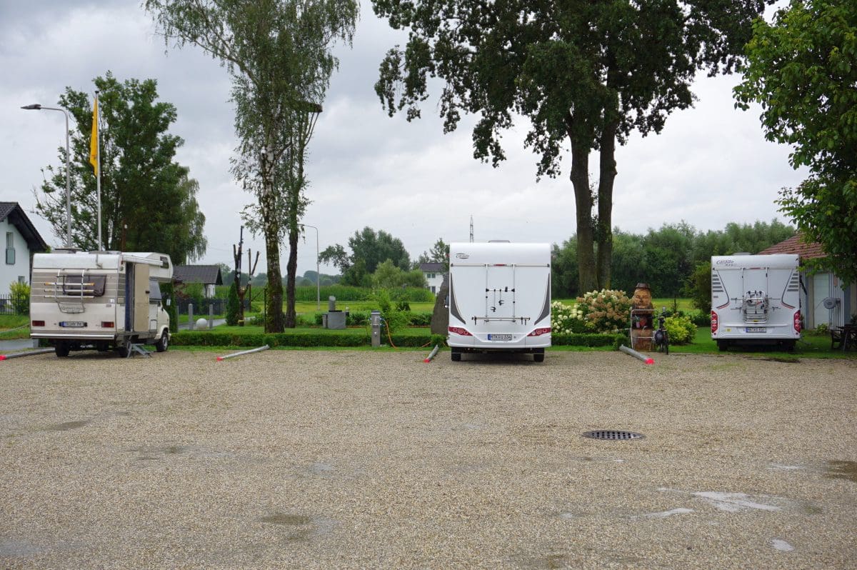 Wohnmobilstellplatz an der Pension Haus Anja