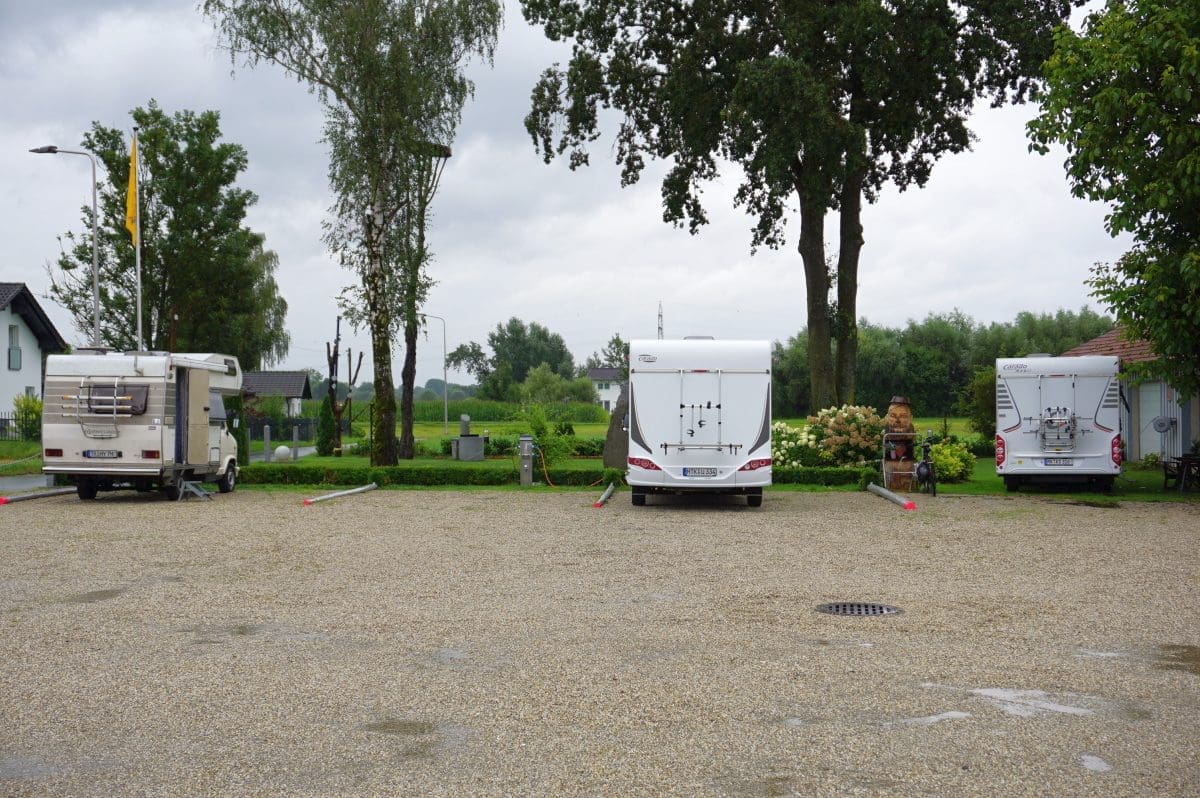 Wohnmobilstellplatz an der Pension Haus Anja
