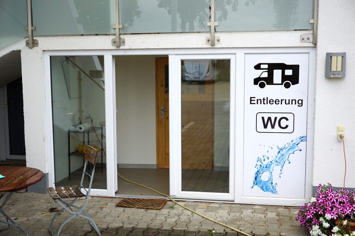 Wohnmobilstellplatz an der Pension Haus Anja