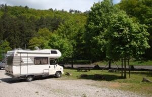 Wohnmobilstellplatz am Kupferbergwerk in Fischbach