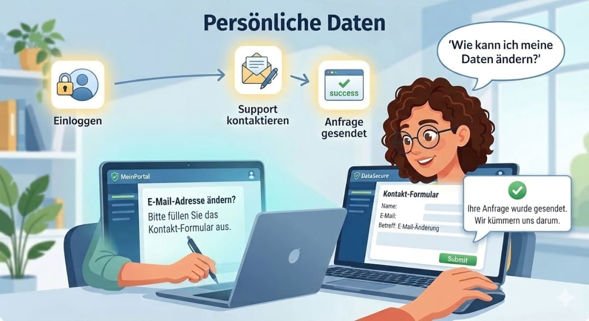 Wie kann ich meine Daten ändern?
