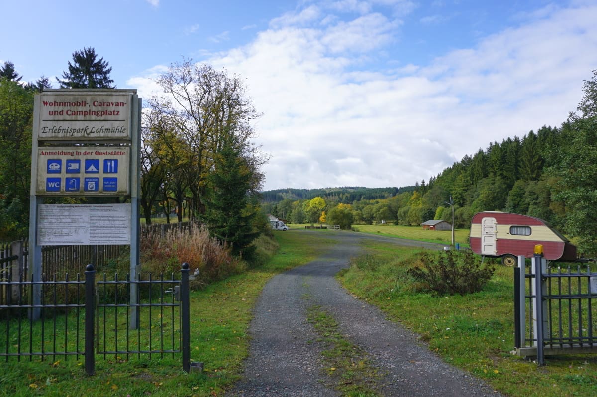 Wohnmobilstellplatz am Lohmühlenmuseum in Georgenthal