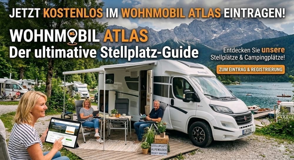 Jetzt kostenlos im Wohnmobil Atlas eintragen