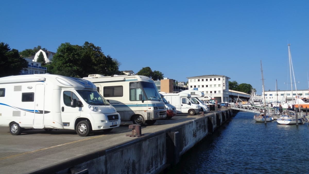 Stellplatz am Stadthafen in Sassnitz