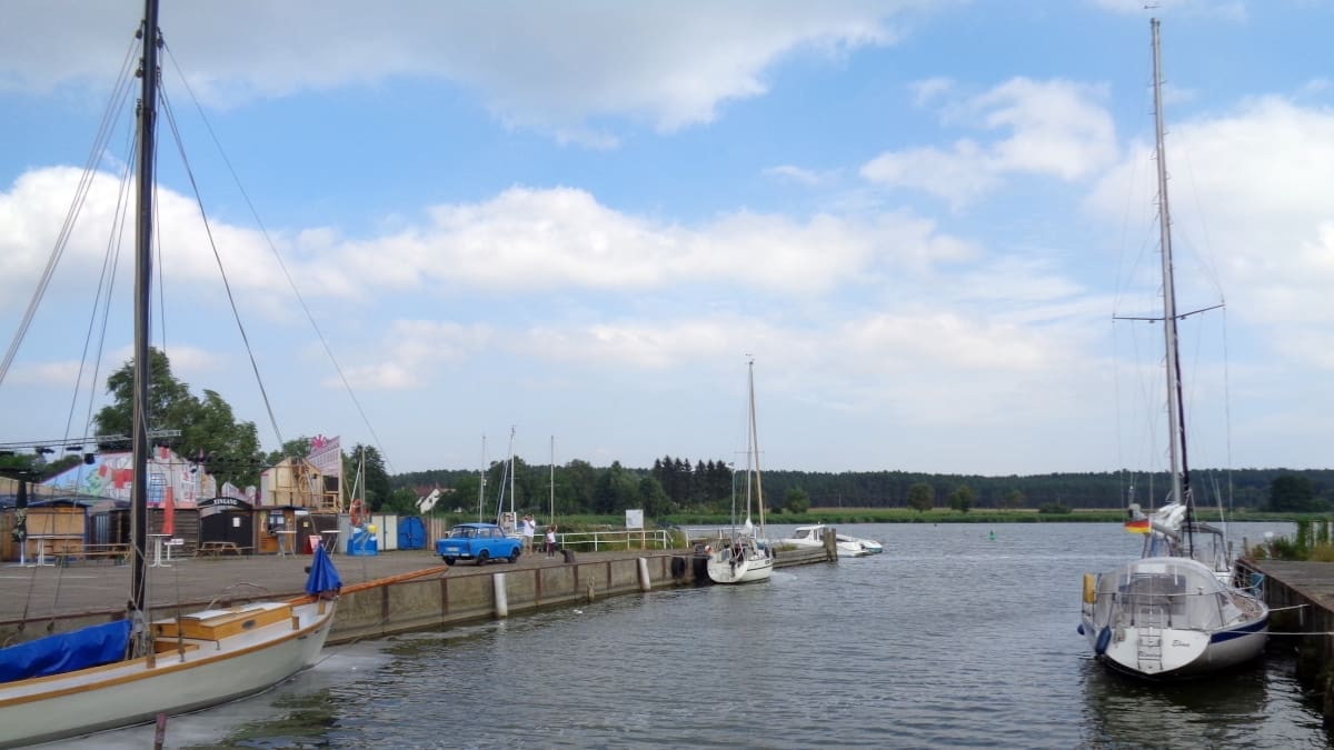 Wohnmobilstellplatz am Hafen in Usedom