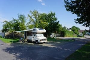 Wohnmobilstellplatz an der Schleuse in Storkow Mark