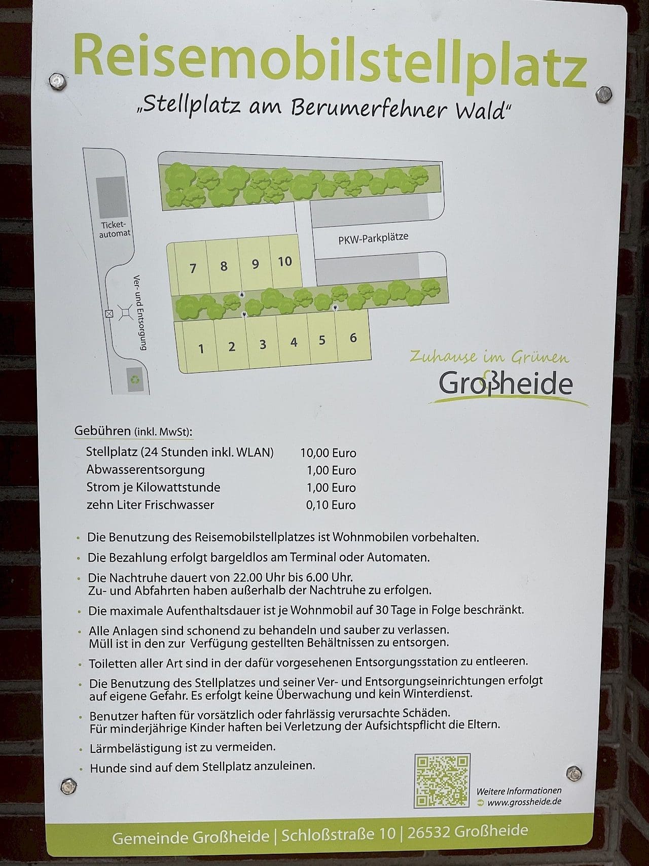 Wohnmobilstellplatz am Berumerfehner Wald